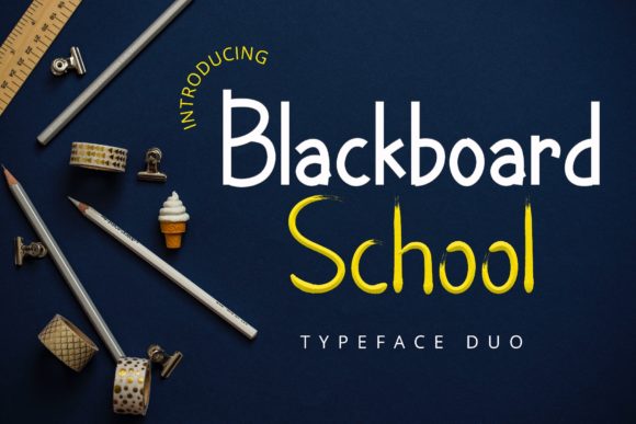 Blackboard School: A Playful Brush Font for Creators and Marketers