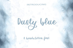 Dusty Blue Script Handwritten Font for Small Business Branding