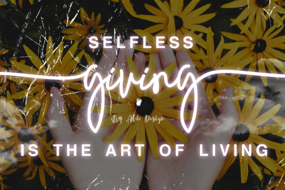 Giving Script: A Classy Script Handwritten Font for Makers
