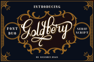 Goldbery Font: A Vintage Script Typeface for Elegant Branding