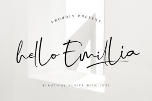 Hello Emillia Font: Luxurious Script Handwritten Fonts for Makers