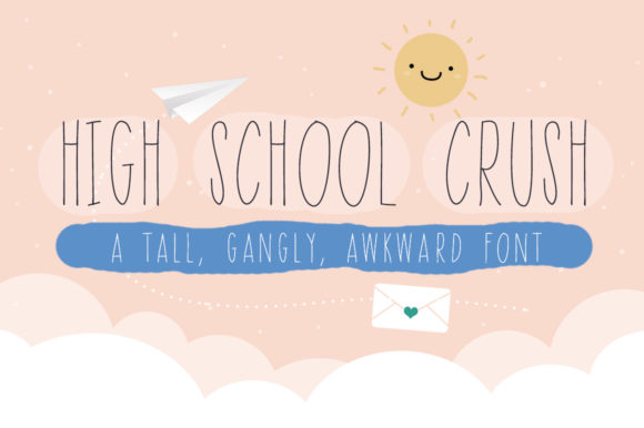 High School Crush: A Tall Skinny Sans Serif Font for Editorial Charm