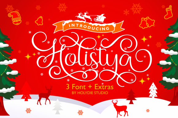 Holistya: A Holiday Script Font for Warm Editorial Designs
