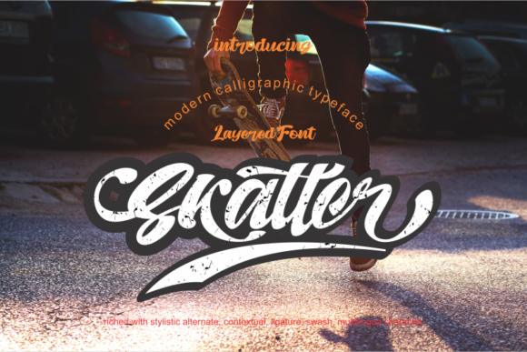 Skatter: A Modern Calligraphy Font for Editorial Design